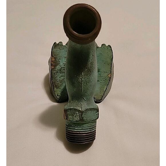 Brass Frog Toad Garden Spigot Faucet Aged Natural Patina - Picture 7 of 7